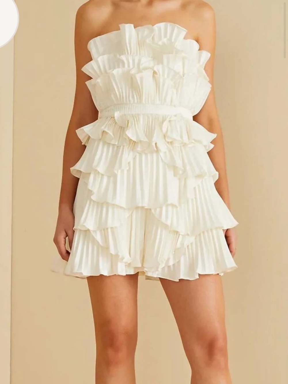 AMUR reed pleated shell dress